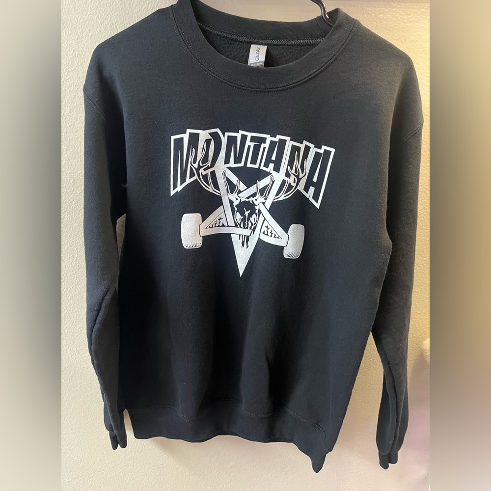 Montana Thrasher Crew Sweatshirt - Black - Small